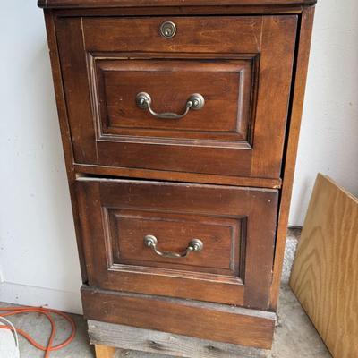 Wooden file cabinet