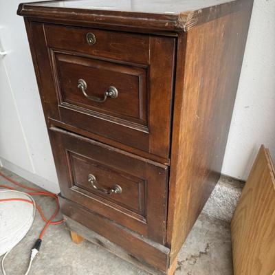 Wooden file cabinet