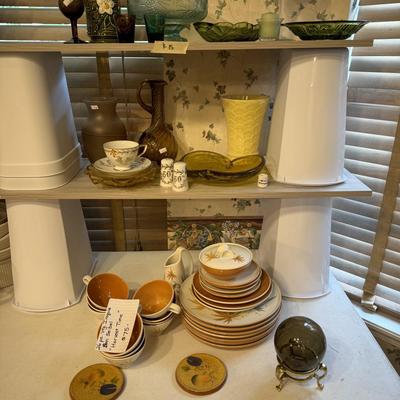 Vintage Iroquis Harvest Time Dishes with Misc Glassware