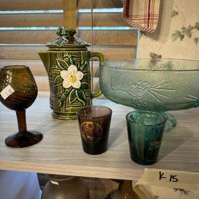 Vintage Iroquis Harvest Time Dishes with Misc Glassware