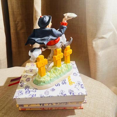 Norman Rockwell Porcelain Figurine & 2 Pie Recipe Books
