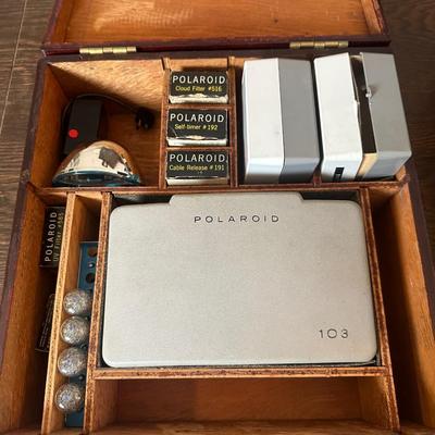 Vintage Polaroid Model 103 Camera with Accessories