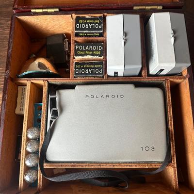 Vintage Polaroid Model 103 Camera with Accessories