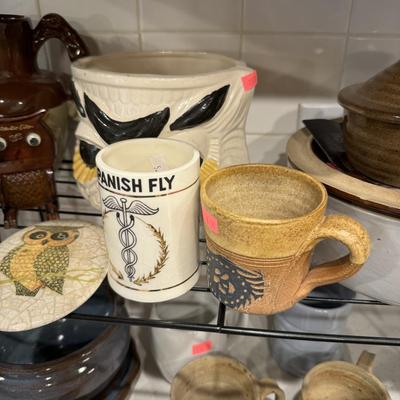 Owl Decor and pottery