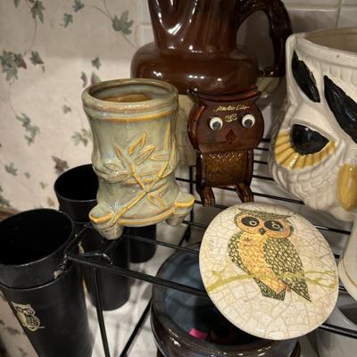 Owl Decor and pottery