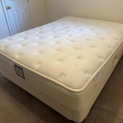 Queen Sealy Posturepedic Mattress, Box Spring and Frame