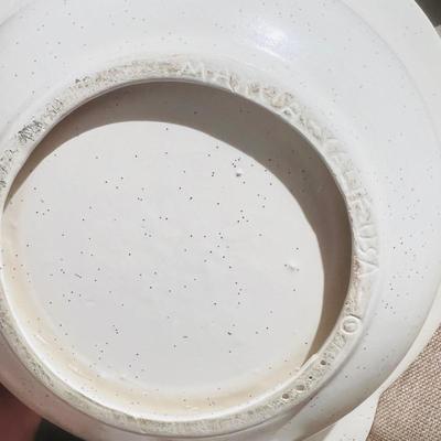 California Calif Pottery USA Grape White Pitcher & Basin Bowl Vintage