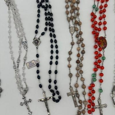 Beautiful Collection of Rosaries and Religious Pendants