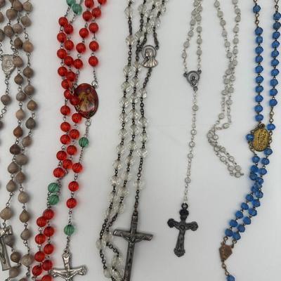 Beautiful Collection of Rosaries and Religious Pendants