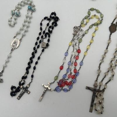 Beautiful Collection of Rosaries and Religious Pendants