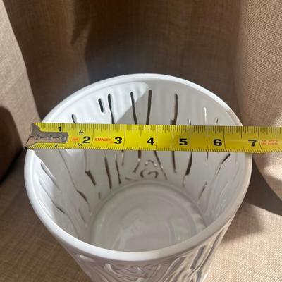 White Candle or Decorative Vase Holder Hary Slalli 2011 Minimalistic Art Deco