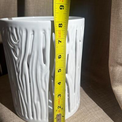 White Candle or Decorative Vase Holder Hary Slalli 2011 Minimalistic Art Deco