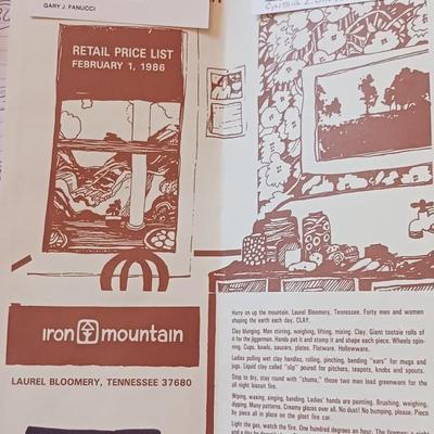 Iron Mountain House of Denmark Stoneware Blueridge Pattern