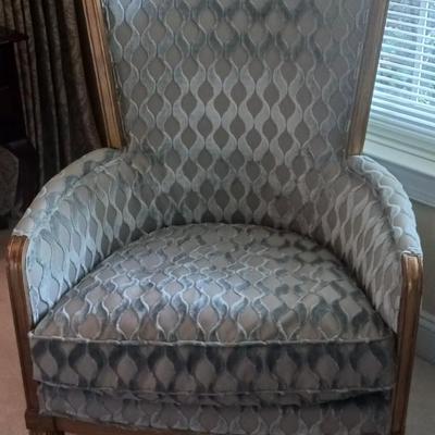 NIermann Weeks Custom Made Blue Velvet Slipper Chair