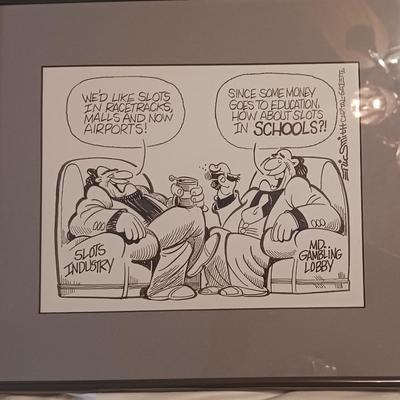 Framed Original Cartoon by Eric Smith