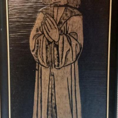 Set of Two Richard Beuforest Dorchester Abbey Brass Rubbings