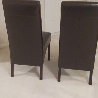 Brown Leather Highback Chairs