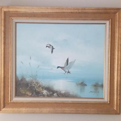 Duck Oil Painting Signed: Patrick