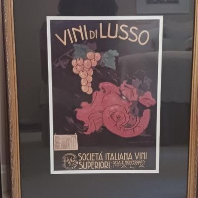 Vini De Lusso 1926 Italian Wine Poster Print Retro Art Satyr and Grapes