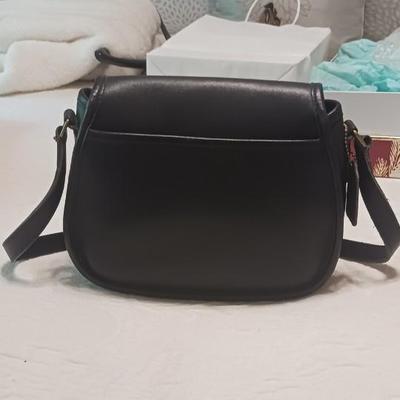 Vintage Coach Black Leather Purse/Shoulder Bag