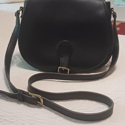 Vintage Coach Black Leather Purse/Shoulder Bag