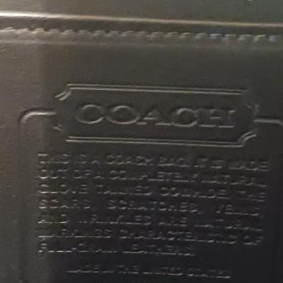 Vintage Coach Black Leather Brief Case