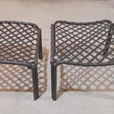 Vintage Brown Jordan Stackable Garden/Lawn Ottomans Style "Tamiami" #1