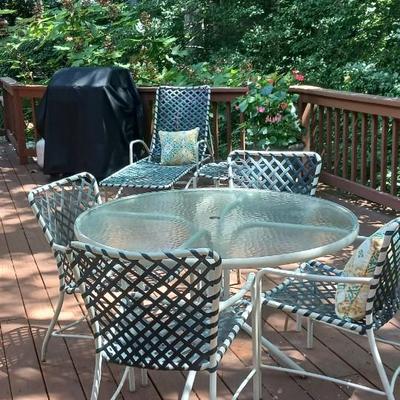 Vintage Brown Jordan Garden Lawn Furniture Style "Tamiami" dining set #2