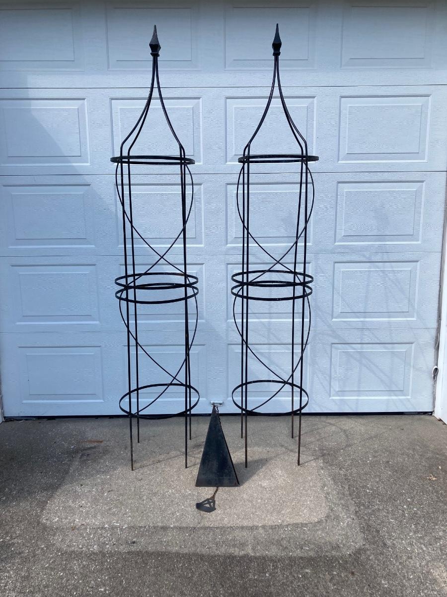 LOT 368: Two Garden Tower Cages and Vintage Block Island Bell / North ...