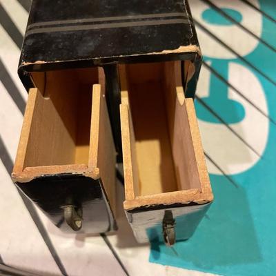 Small, wooden storage box