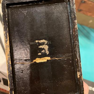 Small, wooden storage box