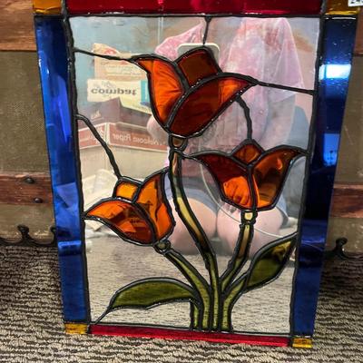 Floral stainglass window
