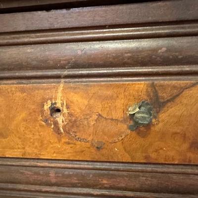 Antique Victorian Walnut Lockside (See Description)