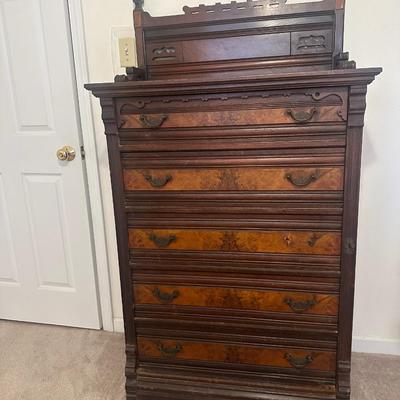 Antique Victorian Walnut Lockside (See Description)