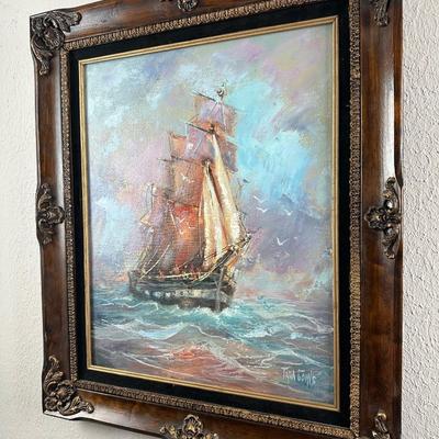 Original Oil Painting “Rough Seas” by Tena Goins
