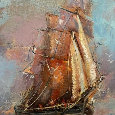 Original Oil Painting “Rough Seas” by Tena Goins