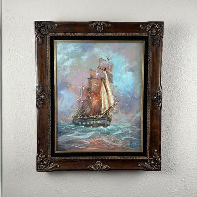 Original Oil Painting “Rough Seas” by Tena Goins