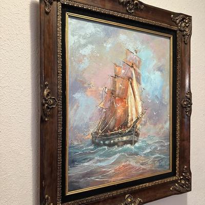 Original Oil Painting “Rough Seas” by Tena Goins