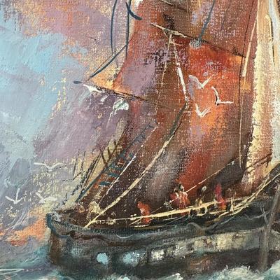 Original Oil Painting “Rough Seas” by Tena Goins
