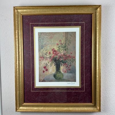 Framed and Bordered Floral Print