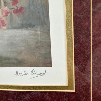 Framed and Bordered Floral Print