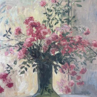 Framed and Bordered Floral Print