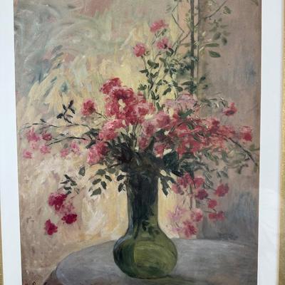 Framed and Bordered Floral Print
