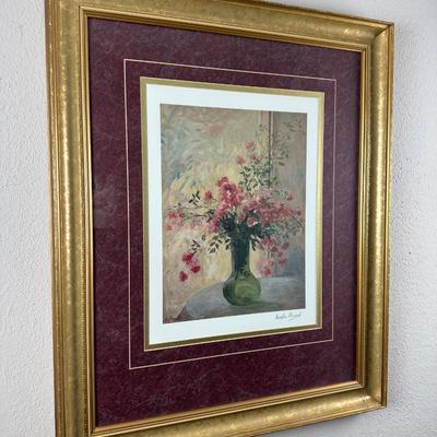 Framed and Bordered Floral Print