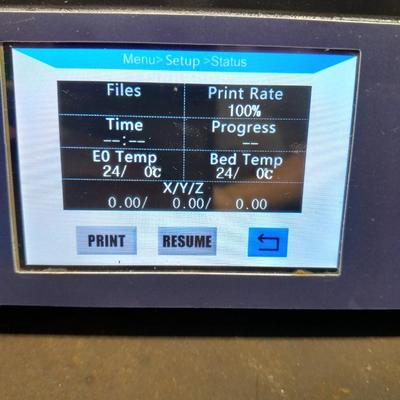 Anycubic 13 Mega i3-D Printer with accessories - unit powers on