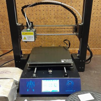 Anycubic 13 Mega i3-D Printer with accessories - unit powers on