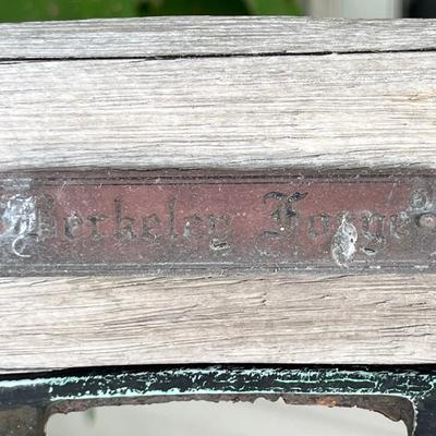 BERKLEY FORGE #1 ~ Wood With Metal Patchwork Pattern Park Bench