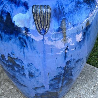 25" Glazed Terracotta Water Jar