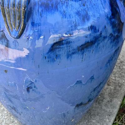 25" Glazed Terracotta Water Jar