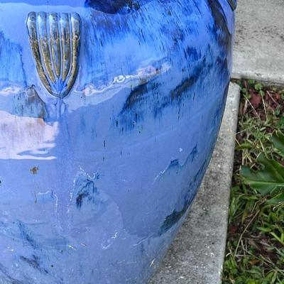 25" Glazed Terracotta Water Jar